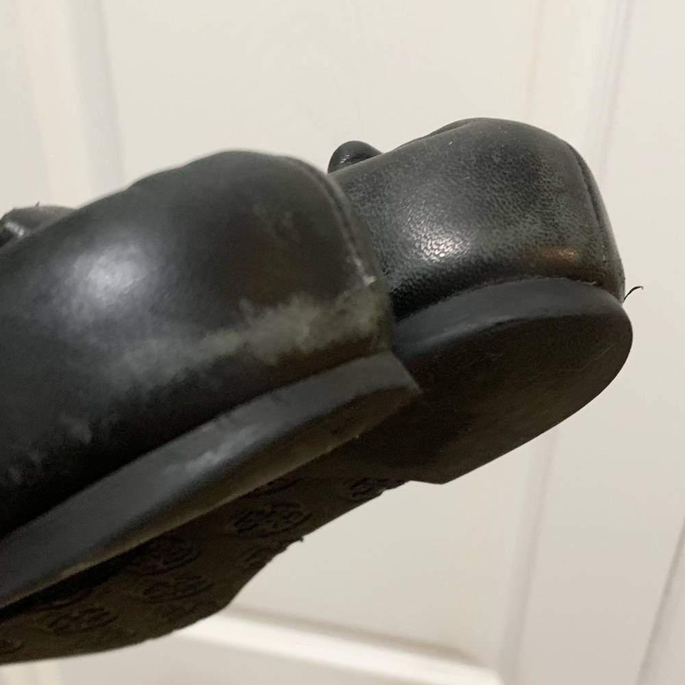 Tory Burch Reva Ballet Flats Black & Gold 8-1/2 8.5 - Picture 3 of 6